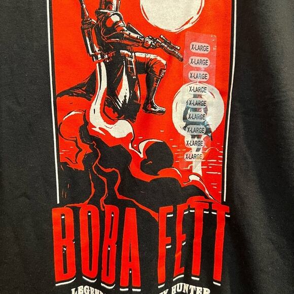 NWT Star Wars Boba Fett GameStop Exclusive Graphic T-Shirt Men’s XL Black Disney - Picture 4 of 7